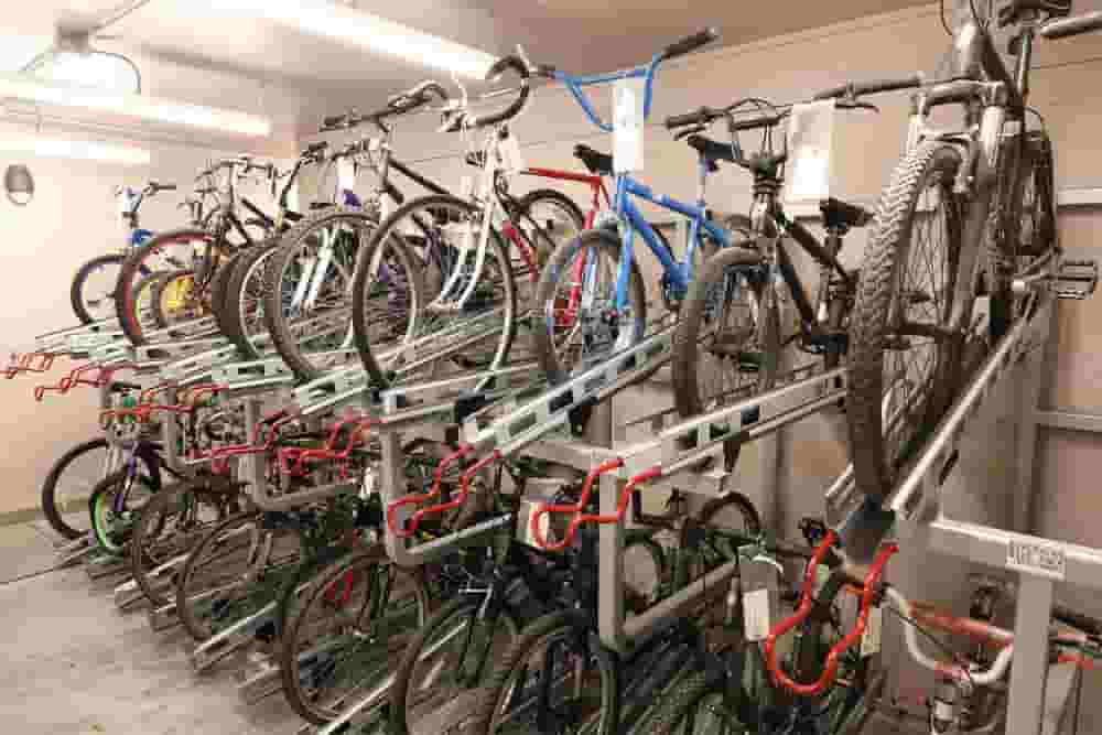 Secure bike storage close to the UOP campus